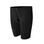Base Layer Short-Pants-Black-Orange-Depan